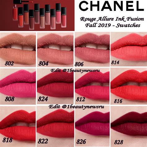 chanel fall 2019 lipsticks swatches|Chanel Rouge Allure Ink Fusion, Rouge Allure Ink + Le Rouge .